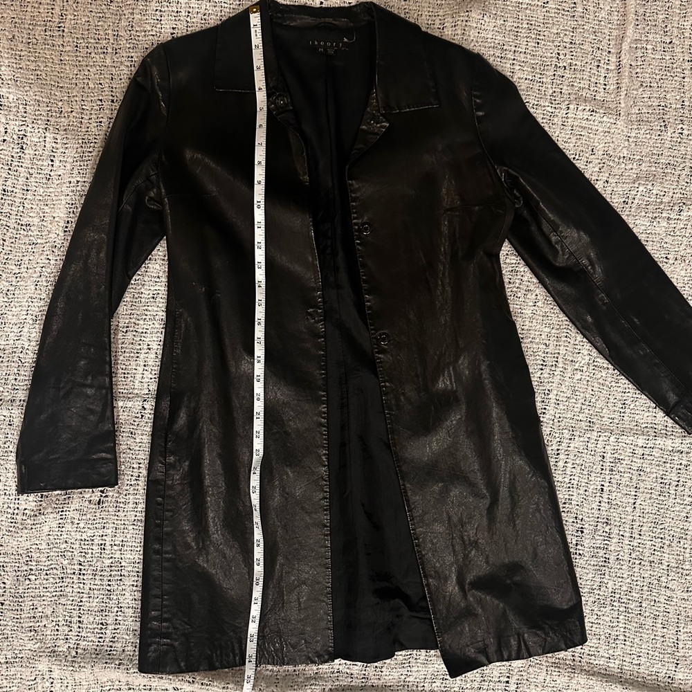 Theory Black Leather Jacket